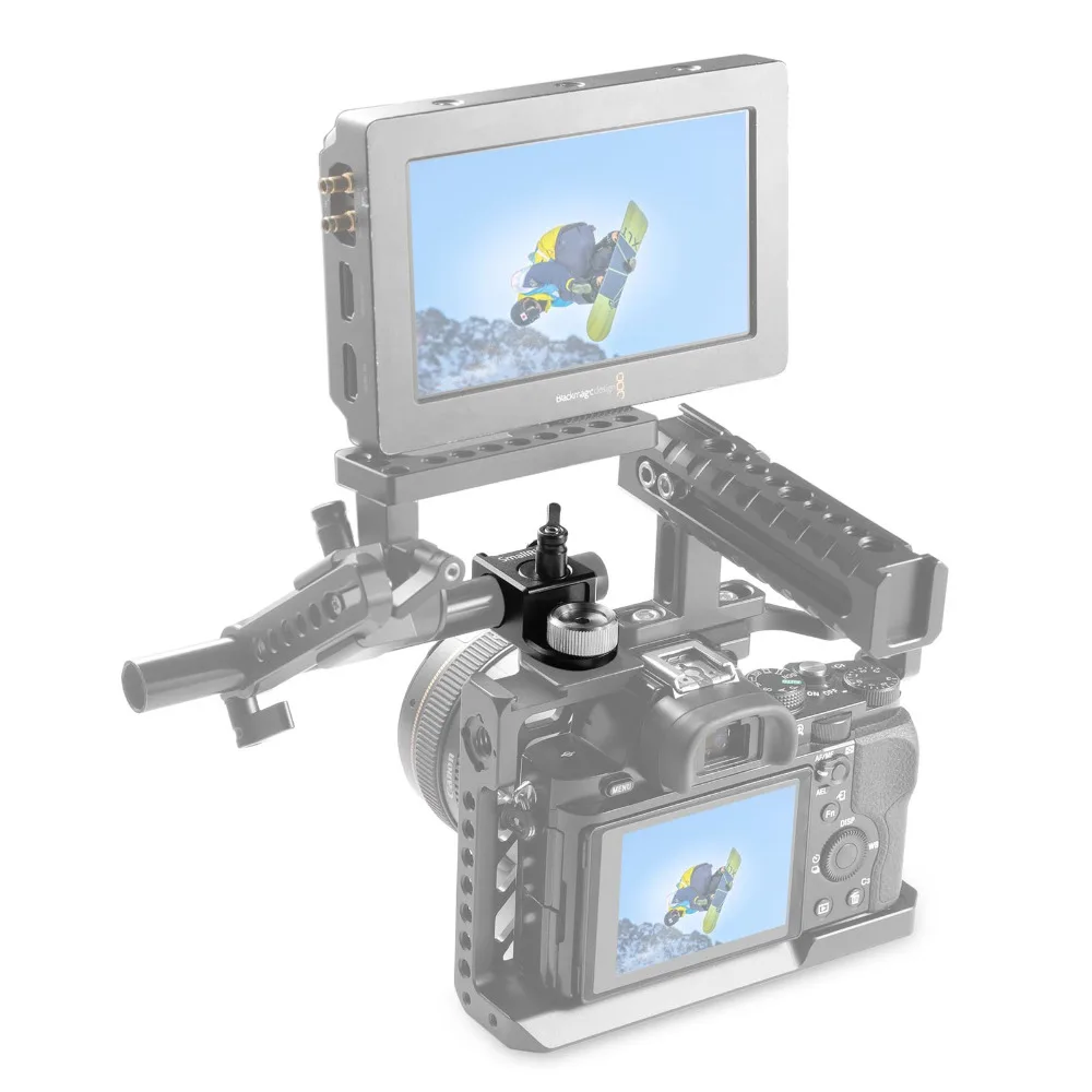 SmallRig DSLR камера Rig 15 мм стержень зажим с Arri позиционирующие контакты особенность с холодным башмаком крепление для Волшебной руки микрофона прикрепить