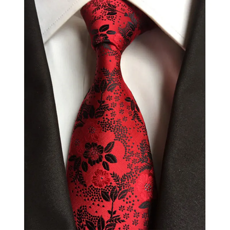 Фабрика 7 видов стилей темно-синий, с цветами цветы жаккардовые Классические мужские галстуки шелк Свадебная вечеринка Gravatas галстук для жениха галстук - Цвет: KT186