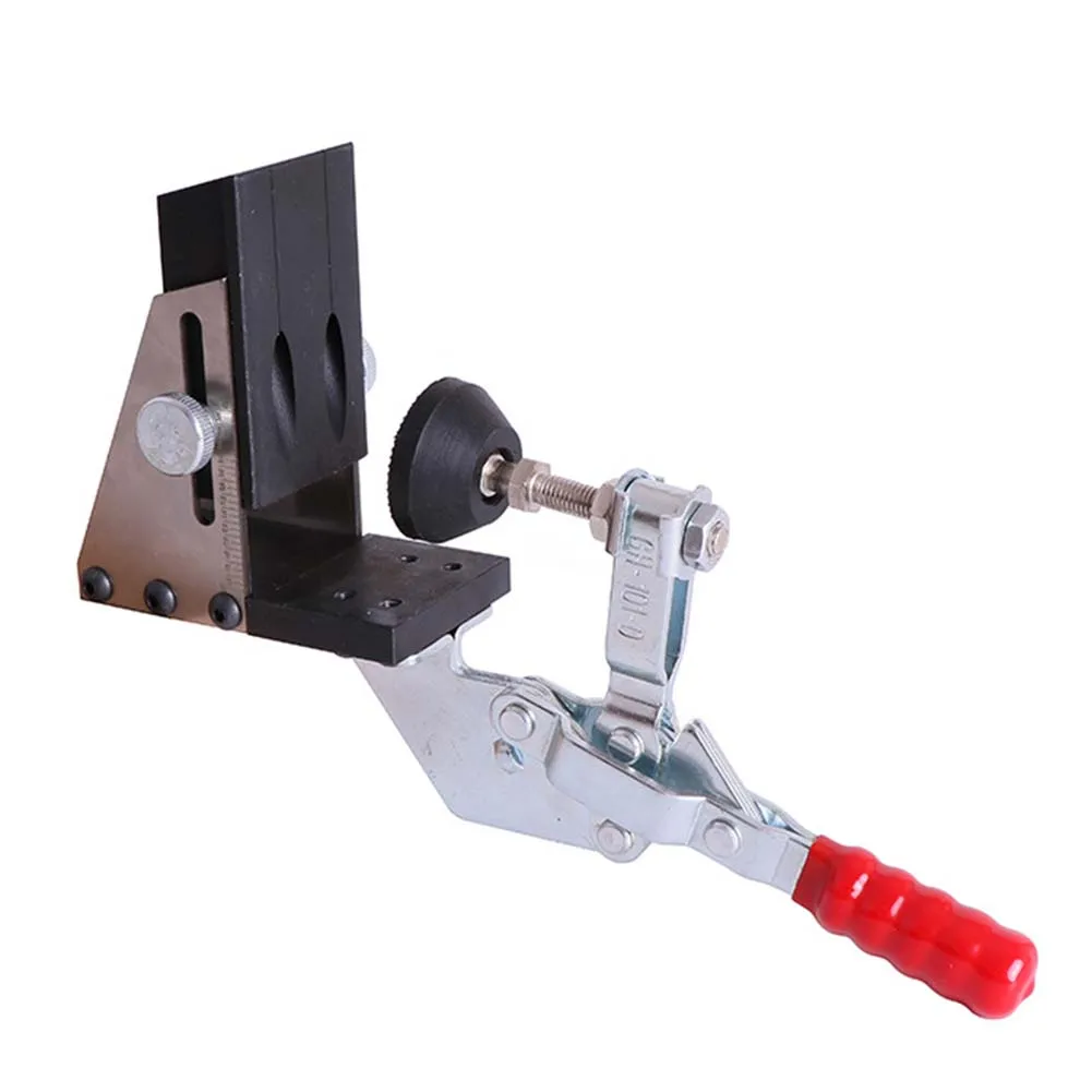 

Woodworking Oblique Hole Device Hole Puncher Guide Inclined hole locator Jig drill tools clamp and Step Drill Bit Carpenter Kit