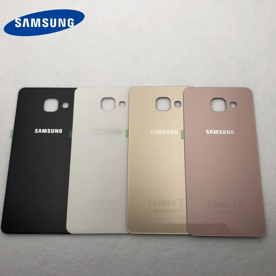

Original New Rear Back Cover For Samsung Galaxy A5 2016 A510 A510F SM-A510FD/S Glass Housing Battery Door Case With Adhesive