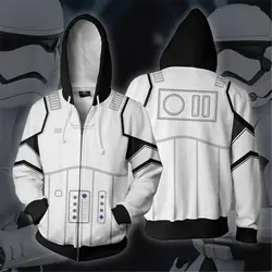 Star Wars Императорский Штурмовик Косплэй костюм 2019 Звездные войны 3D свитшот с капюшоном с принтом Для женщин мужчин Модная одежда куртка