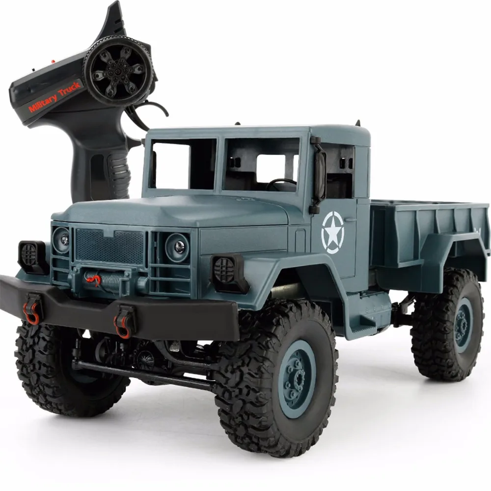 

WPL B1 Mini Off-Road RC Military Truck 1:16 Crawler Car with Light Bright LED RTR Toy Drive Metal Remote Control RC Toy Cars