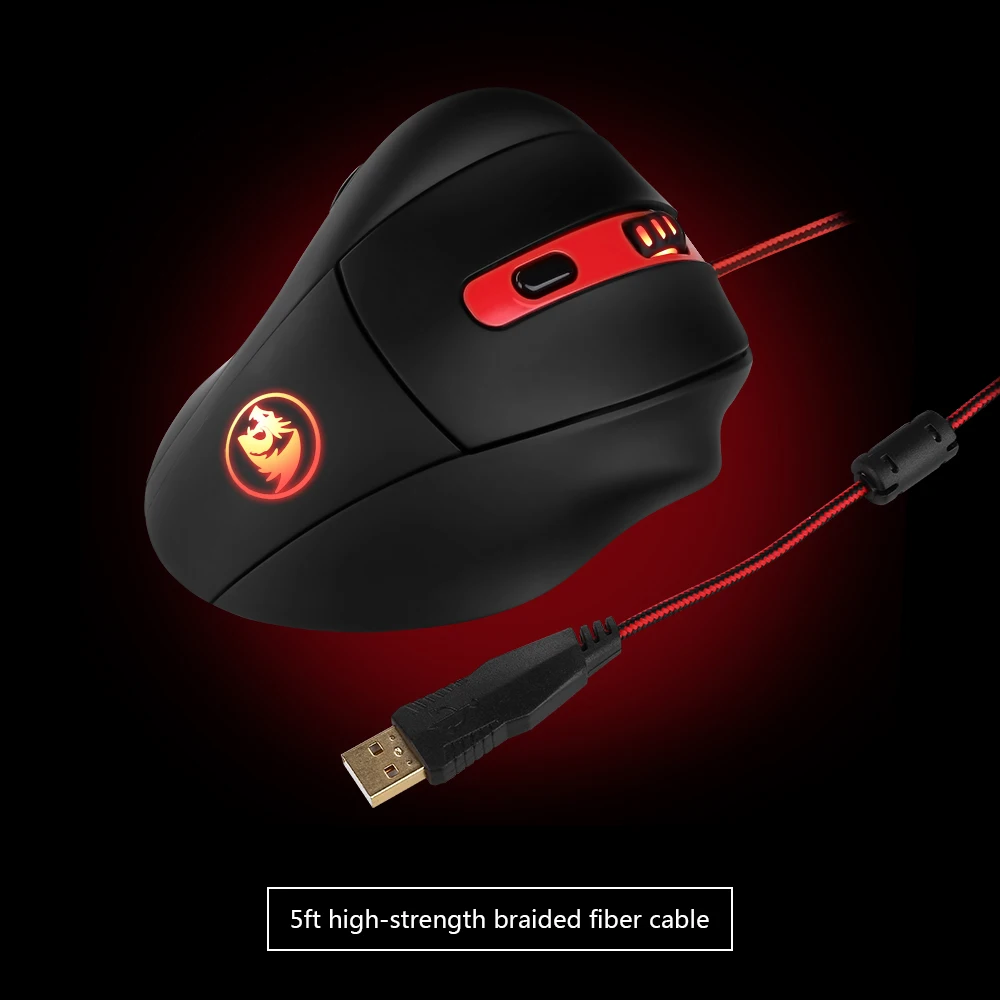 Redragon M605 2000DPI Professional 6 Buttons USB Wired Optical Gaming Mouse