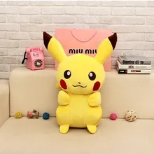 Милая Пикачу плюшевая игрушка мягкая Высококачественная игрушка Пикачу желтая кукла Пикачу Подарок около 35 см 0513