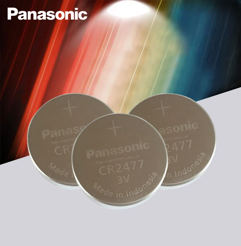 

Original Panasonic 3PCS/LOT CR2477 3V CR 2477 High Performance High Temperature Resistant Button Coin Battery Cell Batteries