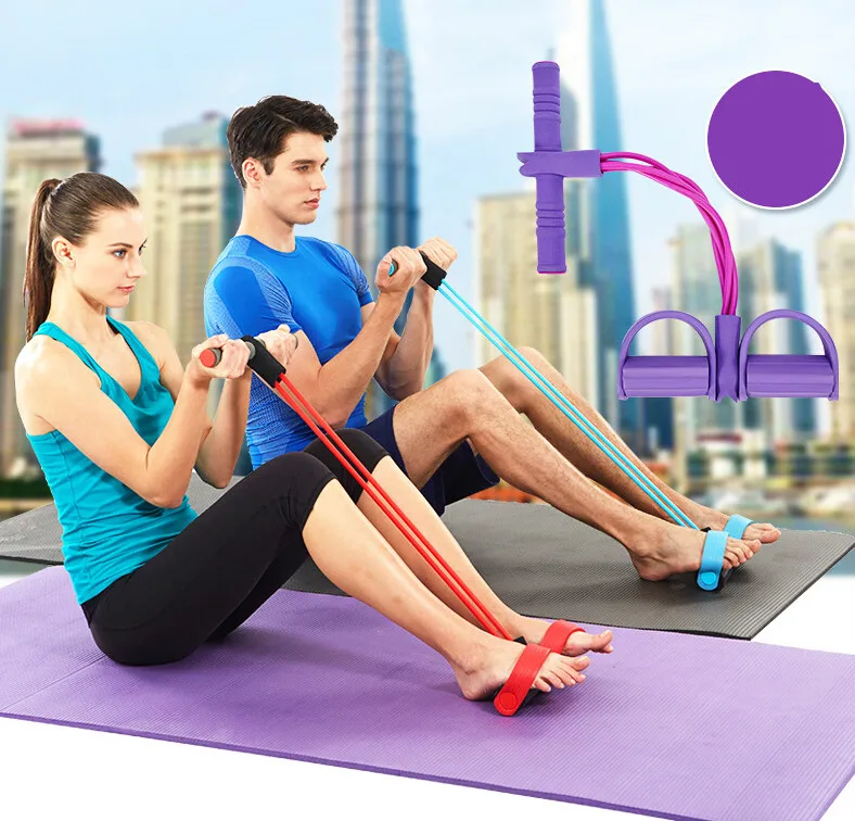

Hot Sale Latex Pedal Exerciser Yoga Elastic Pull Rope Pilate Resistance Bands Sit-up Pull Rope Muscle Workout Fitness Equipment
