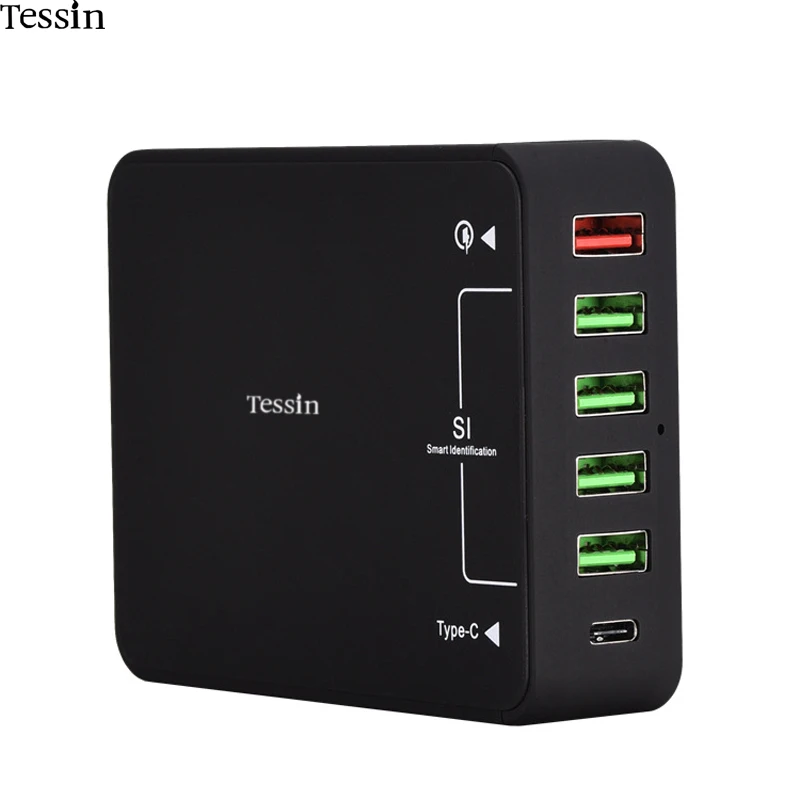 Koop INGMAY Quick Charge 3.0 USB Charger Type C QC3.0 Voor iPhone iPad Samsung Galaxy S8 S9 Rand Huawei Mp3 DV power Adapter
