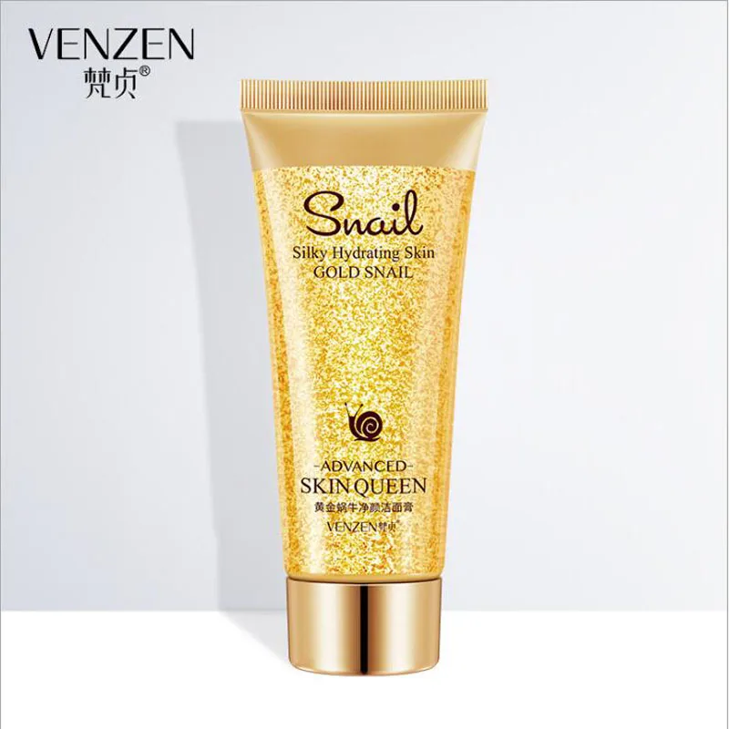 

24K gold Snail Essence Cleansing Gel Deep Clean Shrink Pores Hydrating Whitening Moisturizing Cleanser 100g