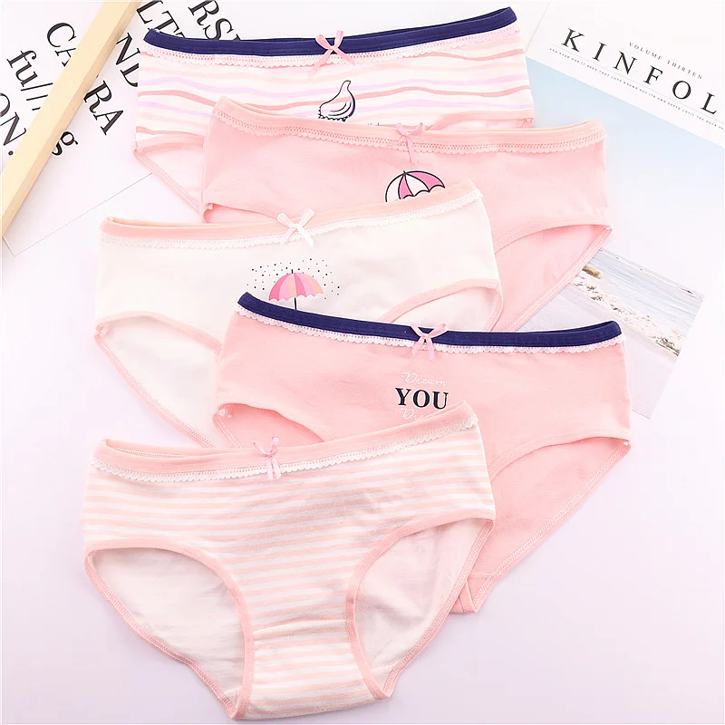 New Arrived Girl Panties Girl Underwear Cartoon Panties Bowknot Briefs Cotton Lingerie Soft Comfortable Lovely Panty 8586