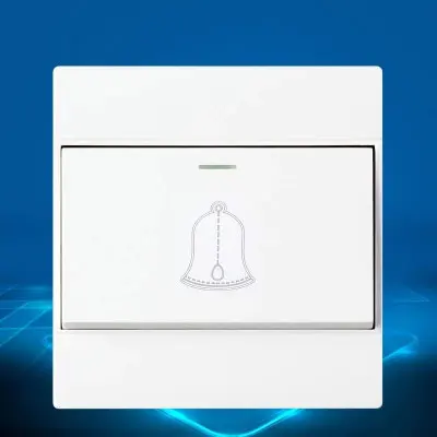 

VNTAL 86 type push Bottom Door bell switch Luxury White PC material panel 110-250V,220V