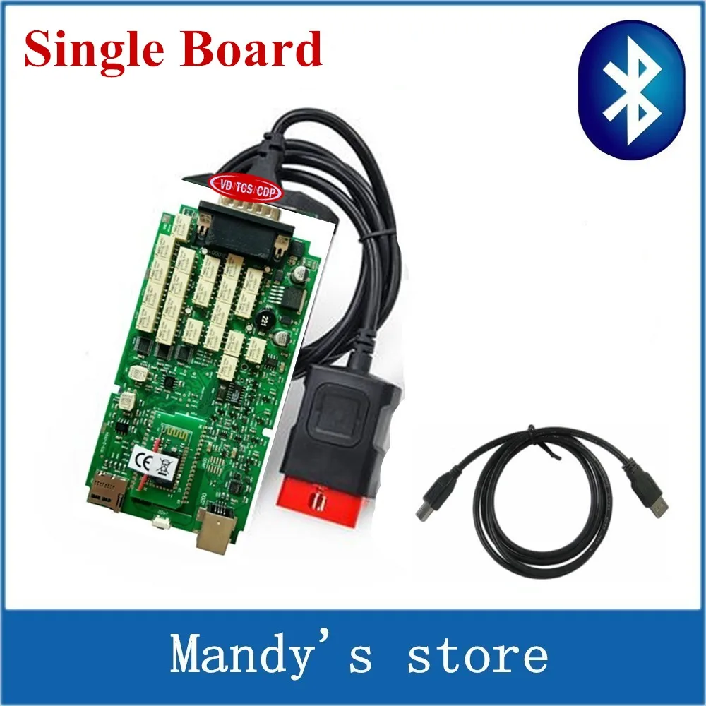 imágenes para Calidad AAA un Solo tablero verde VD TCS CDP Pro Plus nueva vci con bluetooth para coches y camiones Herramienta de Diagnóstico OBD2 escáner imágenes para Calidad AAA un Solo tablero verde VD TCS CDP Pro Plus nueva vci con bluetooth para coches y camiones Herramienta de Diagnóstico OBD2 escáner