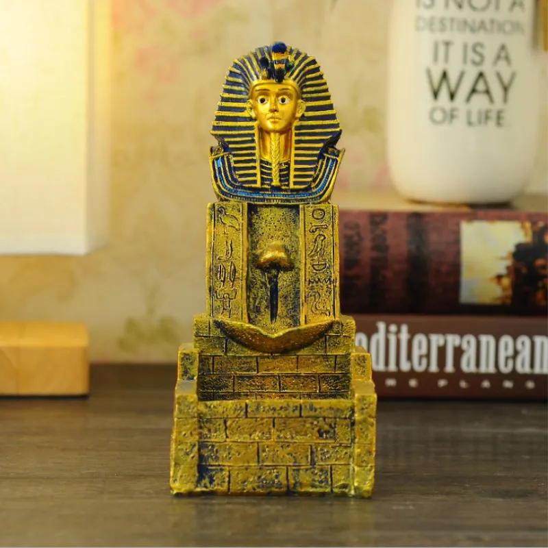 

Creative Ancient Egyptian Censer Backflow Incense Burner Resin Crafts Home Buddha Statue Decoration Use In Home Teahouse