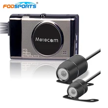 Fodsports 3 дюймов T2 мотоциклов DVR 1080 P мотоцикл видеомагнитофон водонепроницаемый вида Двойная камера с проводной контроллер ДЮСШ Cam