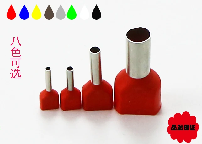 50pcs/lot TE10-14 2X10.0mm2 Bootlace cooper Ferrules kit set Wire Copper Crimp Connector Insulated Cord Twin Pin End Terminal 50pcs/lot TE10-14 2X10.0mm2 Bootlace cooper Ferrules kit set Wire Copper Crimp Connector Insulated Cord Twin Pin End Terminal