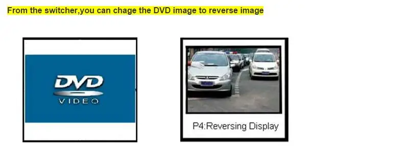 2 способа Видео переключатель Интеллектуальный вход Реверсивный приоритет Автомобильный видео дисплей 2 CH видео вход DVD/Датчик парковки/камера заднего вида
