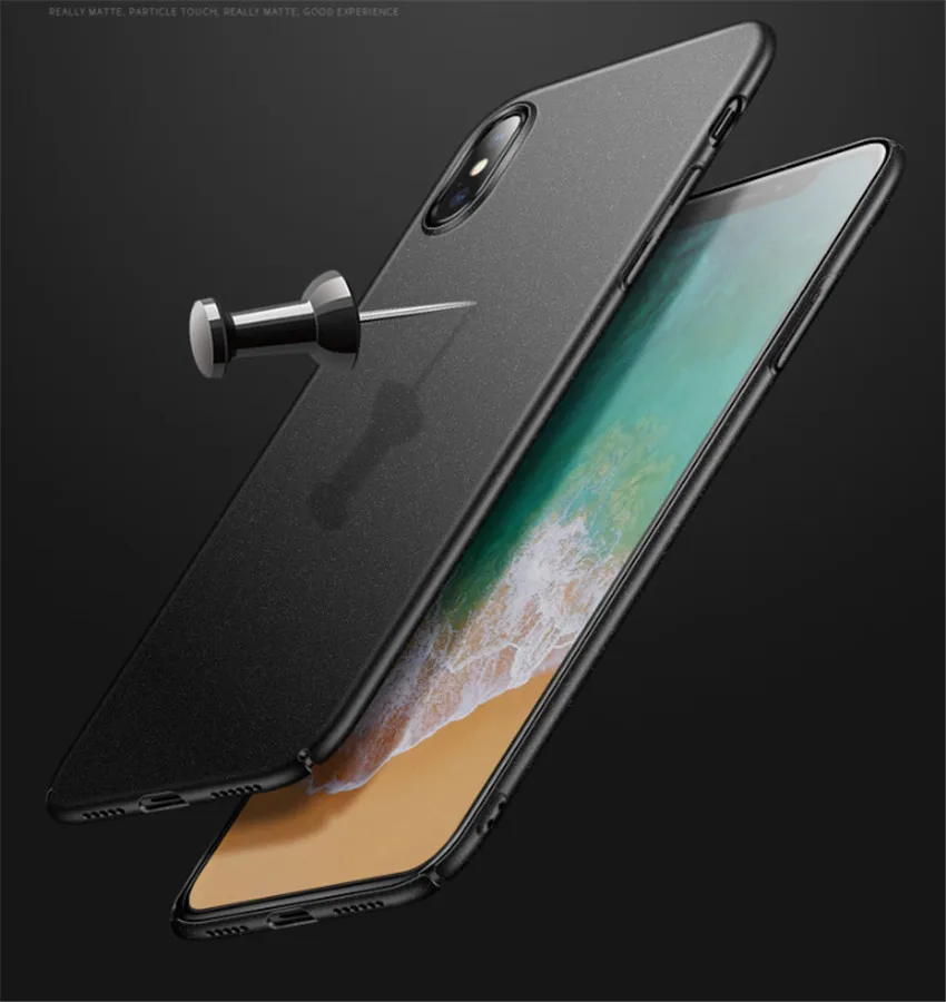 Aixuan Metal Plate Car Holder Magnetic Case for iPhone Xs Max XR X Magnet Hard Matte Case for iPhone 7 8 6 6s Plus  (7)