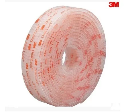 3M Brand SJ3560 Transparent Dual Lock adhesive fastener tape,Magic Tape,Type 250/ ( 25.4mm x 1m )