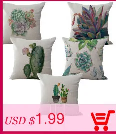 RIANCY тропический украшения печати Cactus монстера наволочка из полиэстера бросить подушку дивана домашняя декоративная наволочка 40506-1