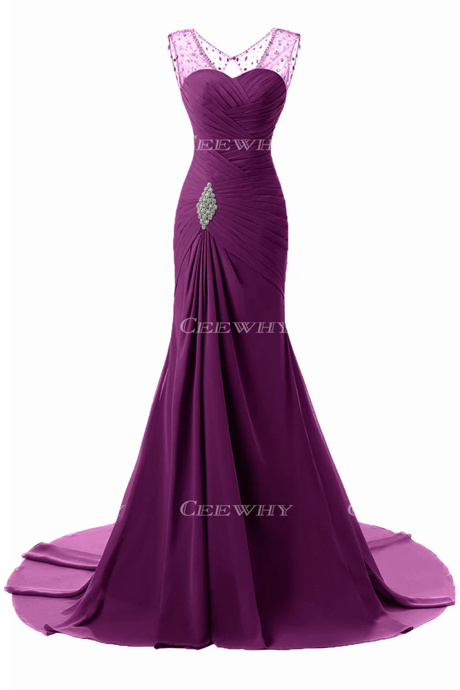 CEEWHY бирюзовое шифоновое вечернее платье платья для выпускного в деловом стиле Вечерние платья расшитые бисером платья vestidos mujer Robe de Soiree