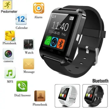 

Smart Watch Touchscreen Bluetooth Wrist Watch Anti-lost Passometer For Android Phone 3C29