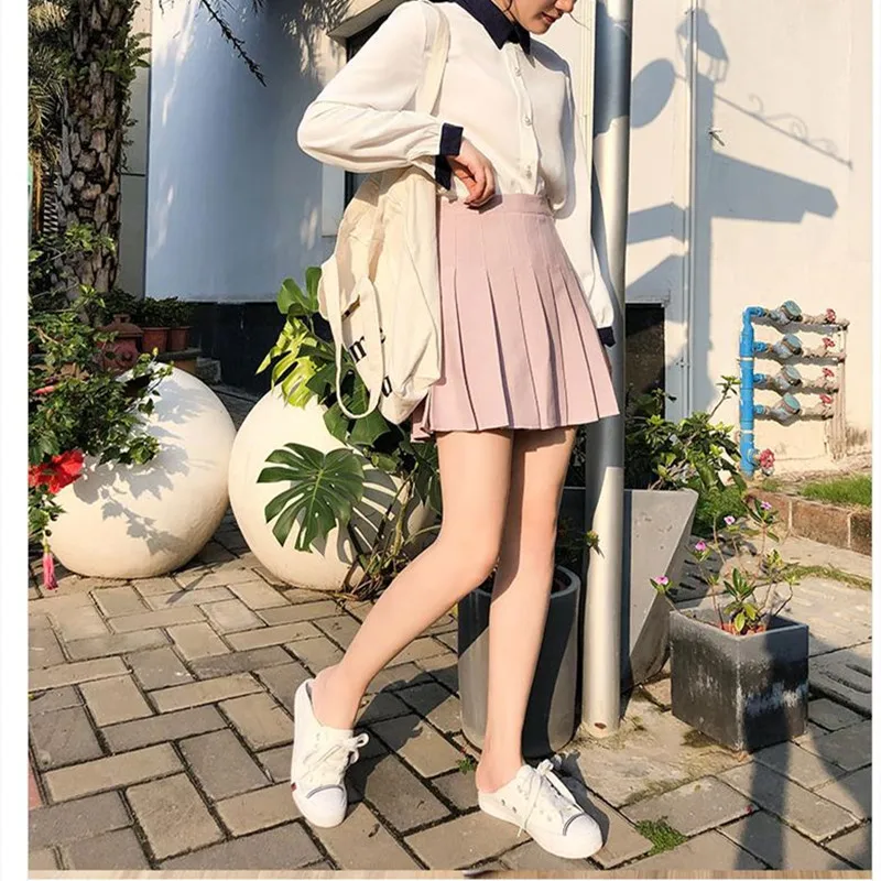 MNNSSG женская модная летняя плиссированная юбка с высокой талией, юбка Kawaii, Женская мини-юбка, короткая юбка(8