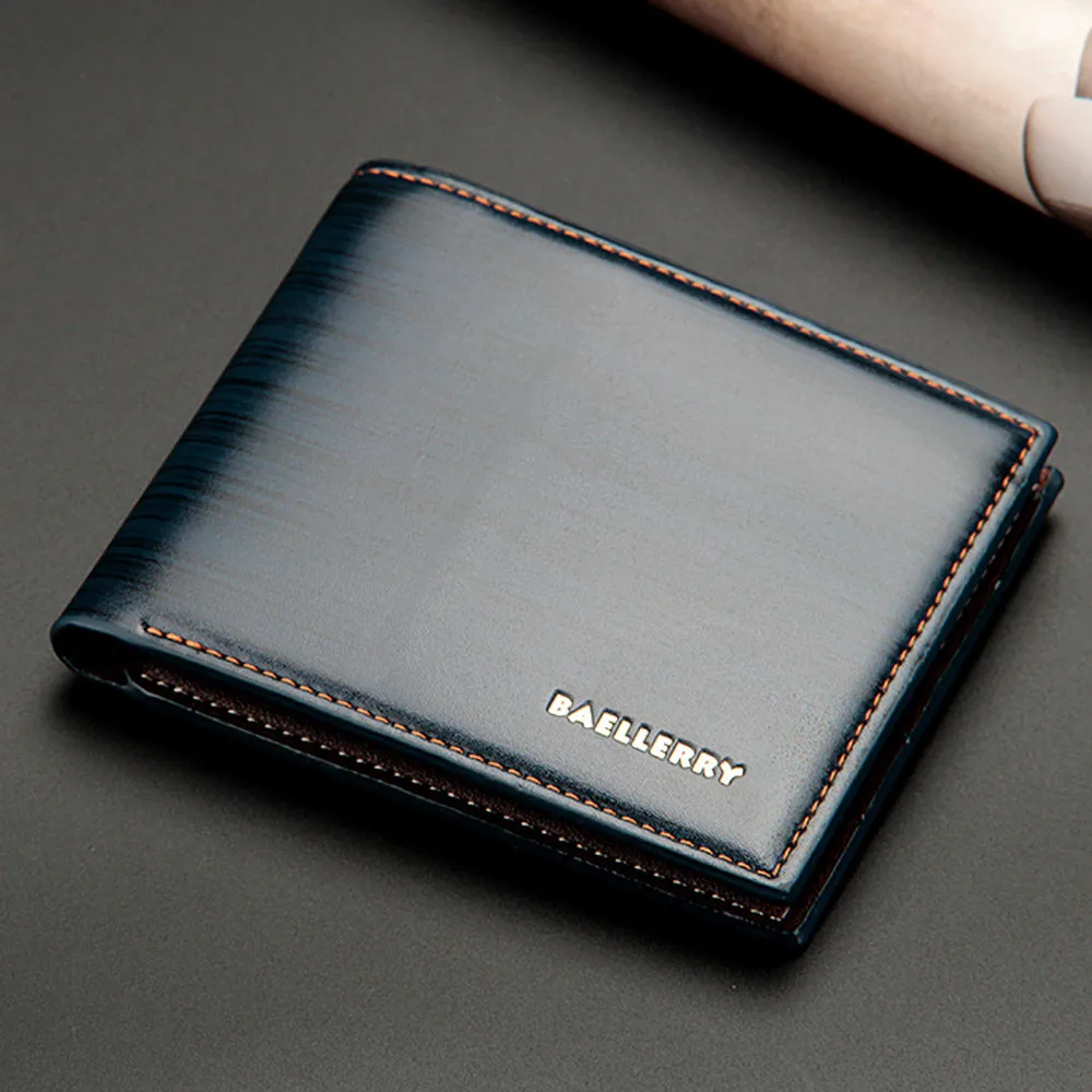 MOLAVE бумажник для мужчин s модный кожаный ID держатель для карт бумажник высокого качества однотонный деловой кошелек для мужчин тонкий dec19