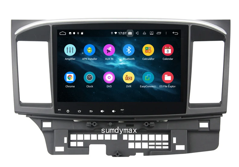 Cheap 10.1"big touch screen android 9.0 car auto radio gps for Mitsubishi Lancer 2008-2015 with gps navigation octa core 4G 64G ROM 6