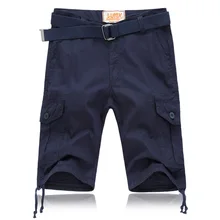 Мужские летние шорты брендовая полномерная прямая свободные брюки для мужчин модные повседневные мужские камуфляжные(случайный пояс) SL-E478