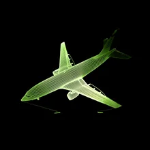 Прохладный Самолет 3D сенсорный светодиодный ночной Светильник Спальня Магазин Бар Декор Светильник Авто Цвет Изменение Настольная лампа