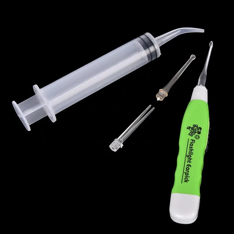 

Stainless Steel Tonsil Stone Remover Tools LED Light Ear Wax Remover Irrigator Syringe Clean Care Tool