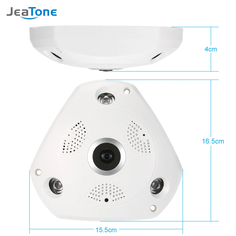 JeaTone Wifi IP камера 360 градусов панорамная IP камера 960P HD 1.3MP двухсторонняя аудио рыбий глаз панорамная камера видеонаблюдения для помещений