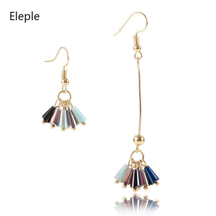 

Eleple Dropshipping Trendy Colorful Geometric Dangle Earrings for Woman Simple Style Earings Fashion Jewelry Supplier C8055