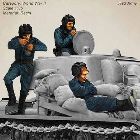 Набор солдат из смолы Красной Армии 1/35 год военная тема GK для второй мировой