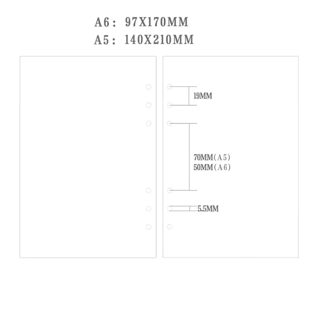 Блокнот планировщик журнал А5 А6 цветные сменные бумаги вкладыш суб Слип бумага 6 отверстий Цвет Классификация индекс бумаги