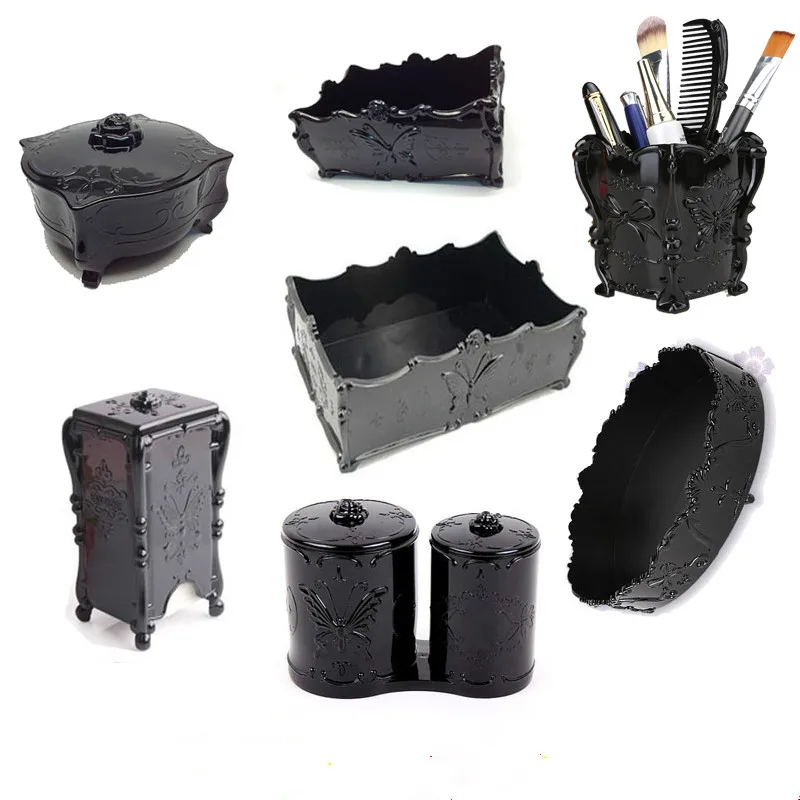 

Nail Desktop Storage Container Manicure Nail Desktop Tool Case Scissors Polish Jewelry Pen Brushes Box