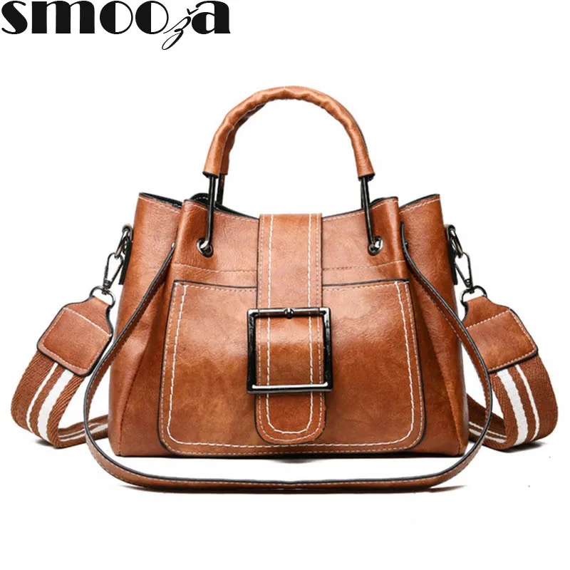 

SMOOZA Luxury Handbags Bags For Women Large Capacity Ladies Hand Bags Vintage Tote Women Bags Designer Leather shoulder bags