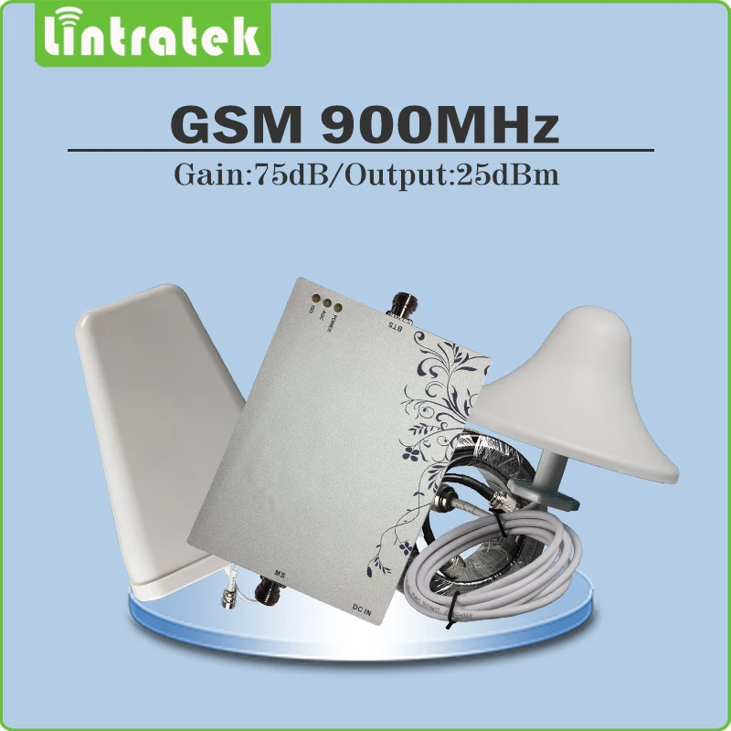 

Gain 75dB GSM 900Mhz cellphone signal amplifier GSM 900mhz signal booster repeater full set with Antenna and cable @9