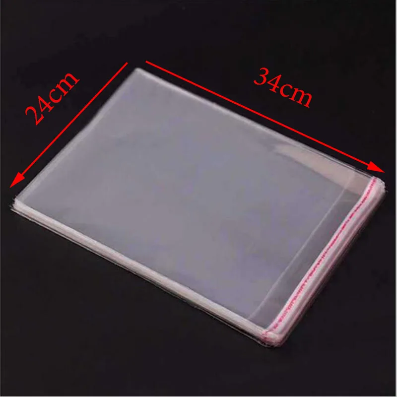 

24cm*34cm Plastic Bags OPP Bags Transparent Plastic Gift Clothes Packaging Cellophane Bags 100pcs