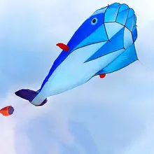 Симпатичные Дельфин кайт Большой Мягкая форма в виде животного возможностью погружения на глубину до 30 м провода кайт Семья детей увлекательные игры для активного отдыха