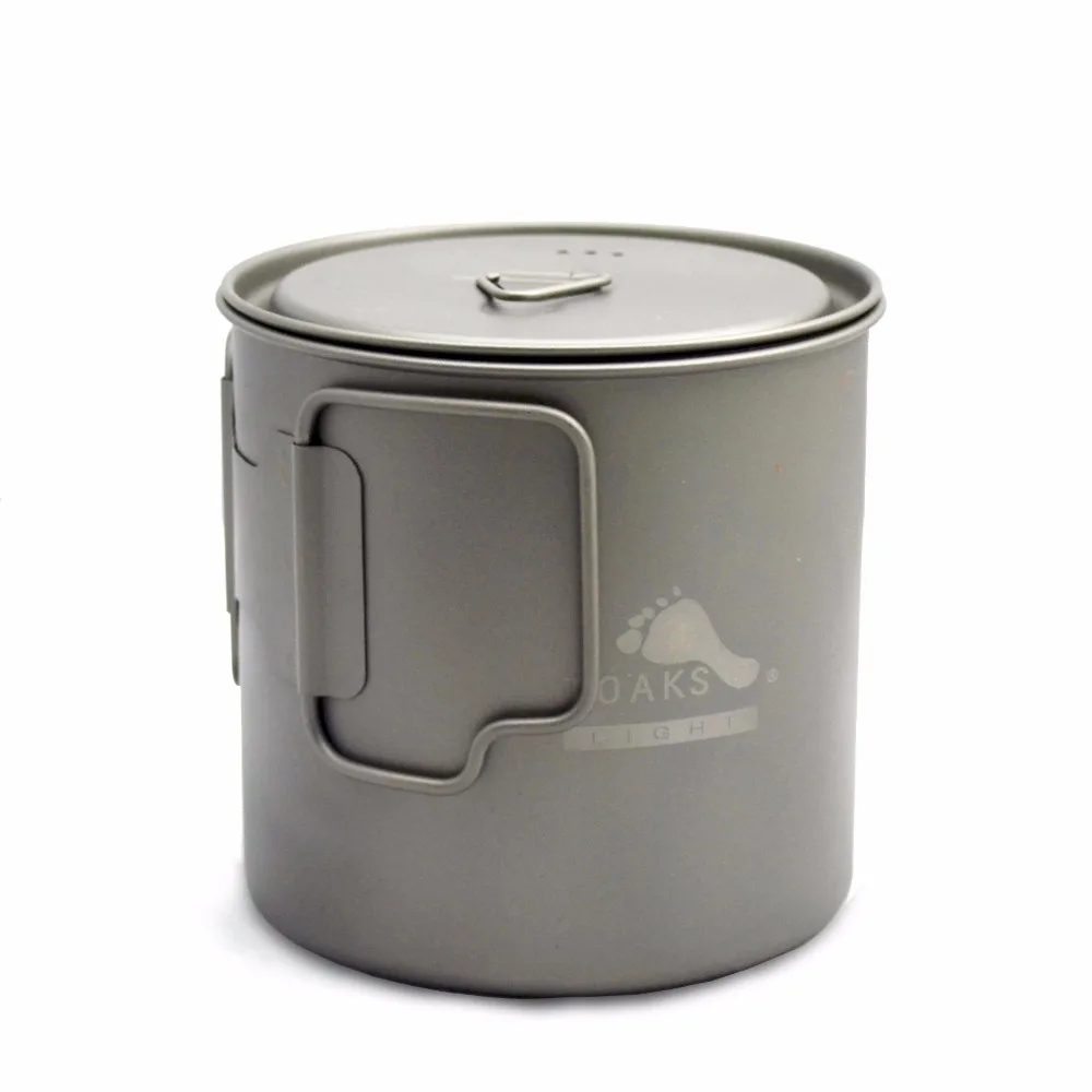 

TOAKS Camping Titanium Pot 650ml Cup Ultralight Portable Titanium Bowl POT-650-L