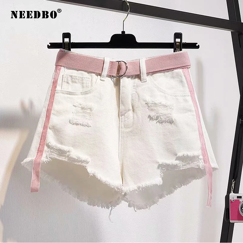 

NEEDBO джинсовые шорты, сексуальные женские повседневные шорты с высокой талией, джинсовые шорты для женщин размера плюс, винтажные летние шорты из денима для женщин