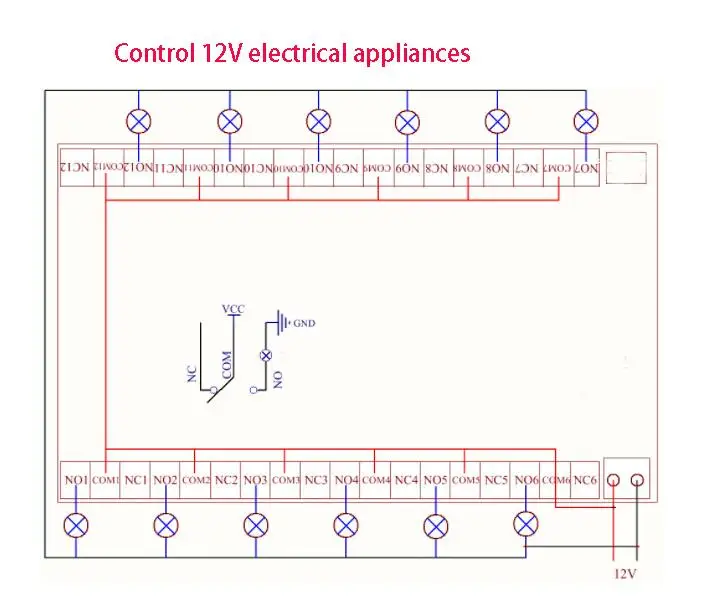 Универсальный DC 12 V 10A 12 ch 12 ch RF беспроводной пульт дистанционного управления 12 V домашнее электрооборудование светильник