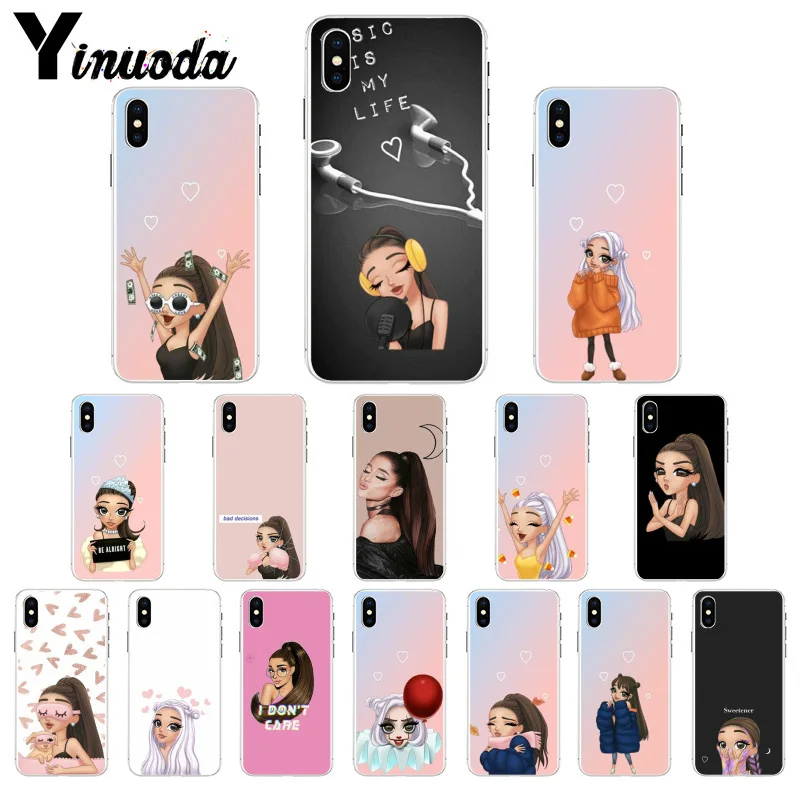 

Yinuoda Ariana Grande Cartoon Pink coque funda Customer High Quality Phone Case for Apple iPhone 8 7 66S Plus X XS MAX 55S SE XR