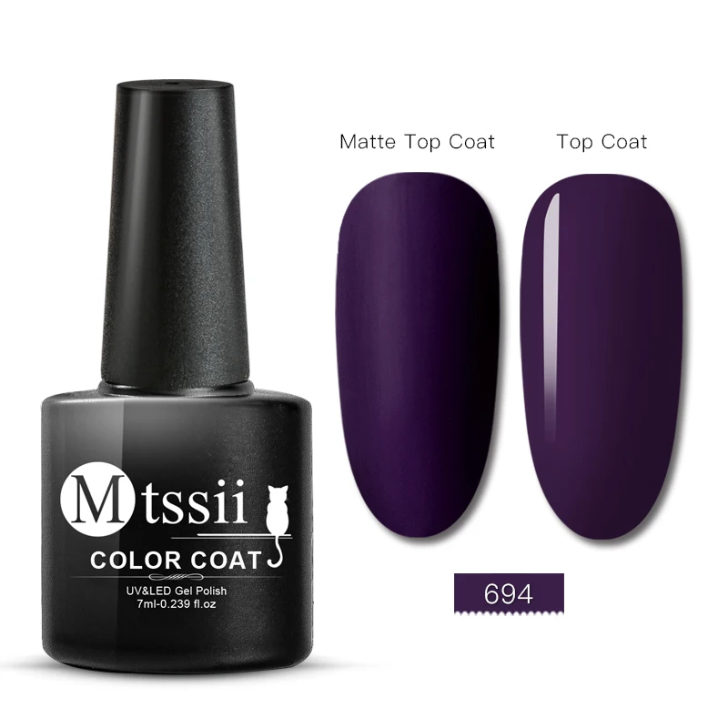 Mtssii 7ml Gel Nail Polish Matte Color Soak Off Matte Top Coat Nail Art Gel Varnish Manicure lacquer Semi Permanent Nail Gel - Color: FFW2603