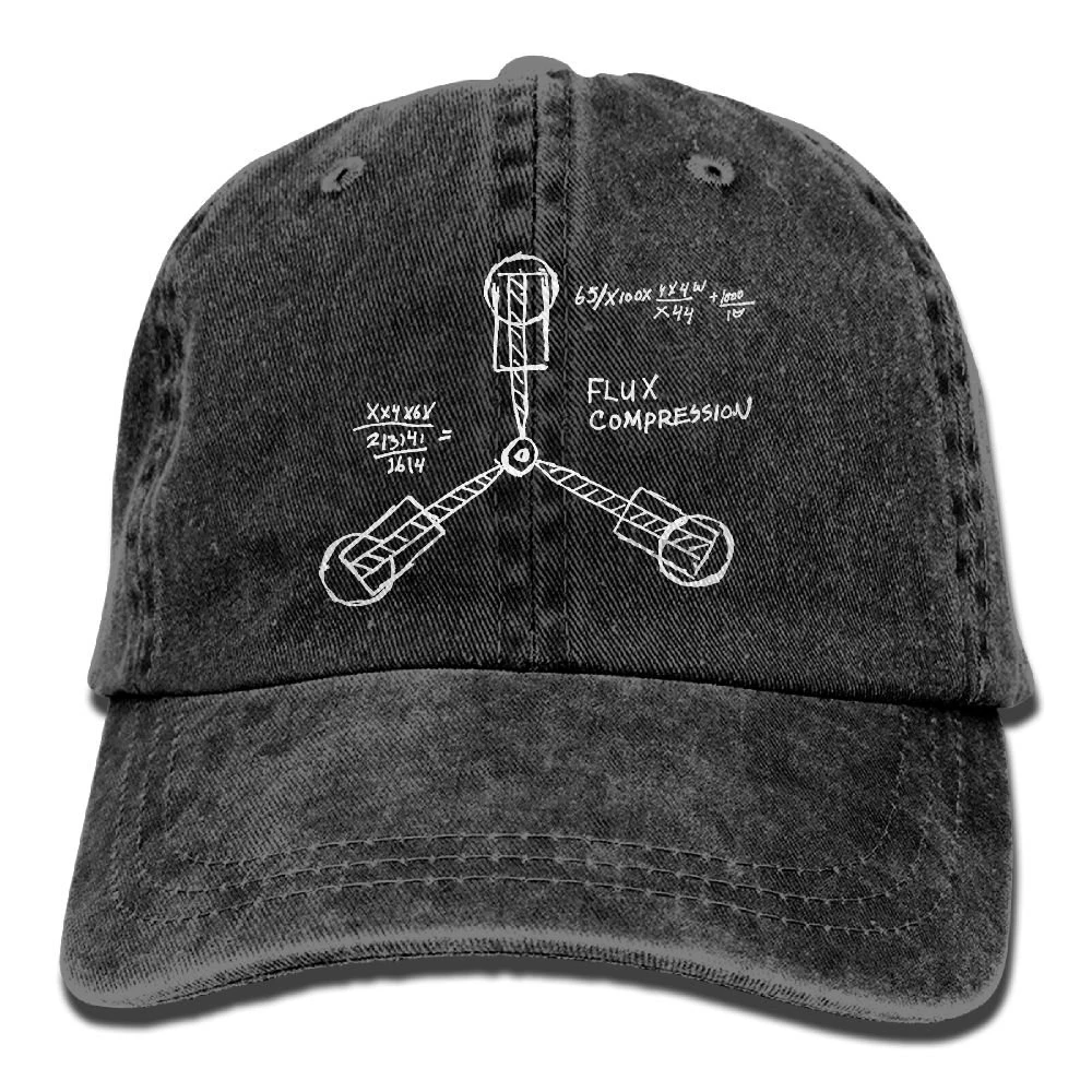 

Back To The Future Adjustable Camping Cotton Washed Denim Caps Hats Navy