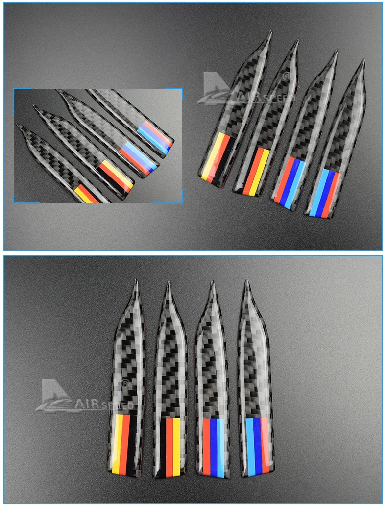 Carbon Fiber Car Rearview Mirror Stickers Anti-collision Strips B-pillar for BMW E90 E60 F30 F34 F10 F20 X1 X3 X4 X5 X6 (5)