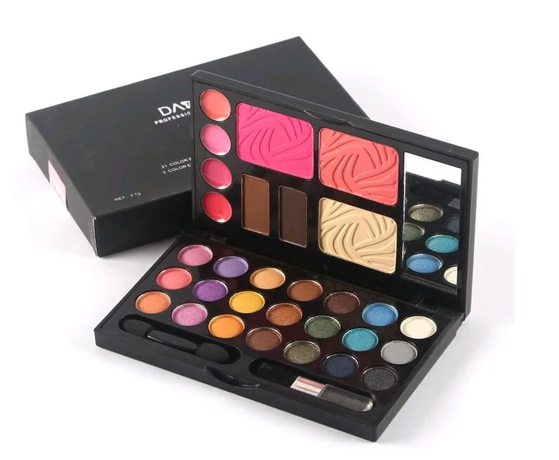 New 21 Colors Blusher Combo Brand MakeUp Kit Eyebrow Cream Eyeshadow