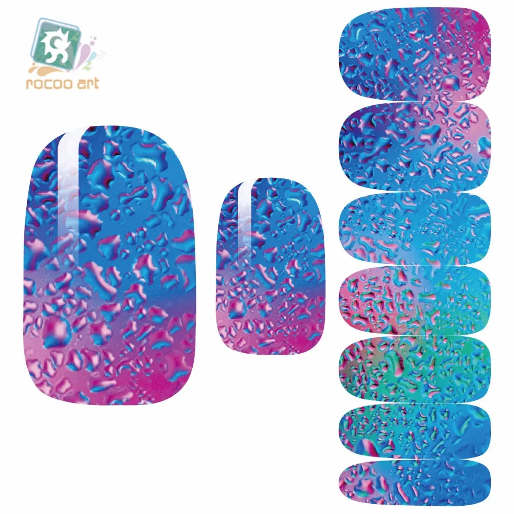 Rocooart K5640 наклейки для нейл арта s таинственный синий океан капли наклейка
