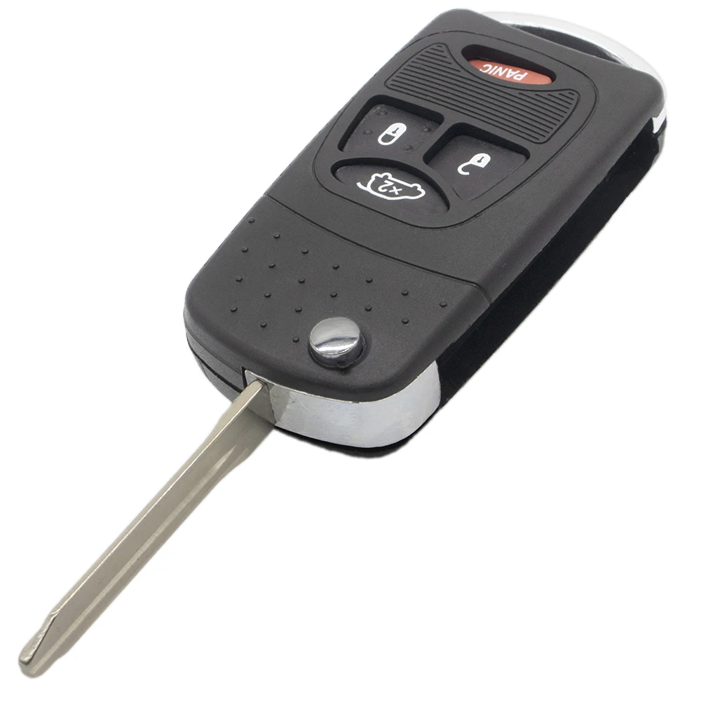 

WhatsKey 4 Button Remote Folding Key Shell Flip Key Case For Chrysler Sebring Pacifica Jeep Compass Wrangler Liberty Dodge Nitro