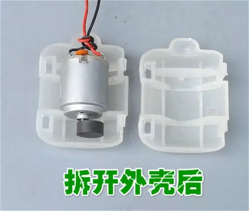 R260 3 V Vibrateur forte Vibration Moteur avec translucide Shell Pour À faire soi-même D/'AlimentAtion